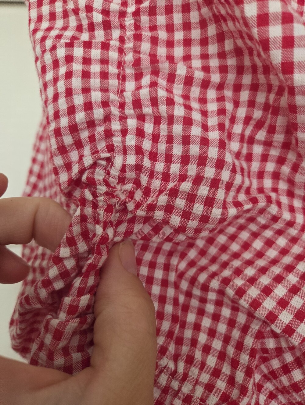 Unlogical Poem Cotton Red Gingham Victorian Inspired Pick Up Skirt Small To M - Picture 8 of 9